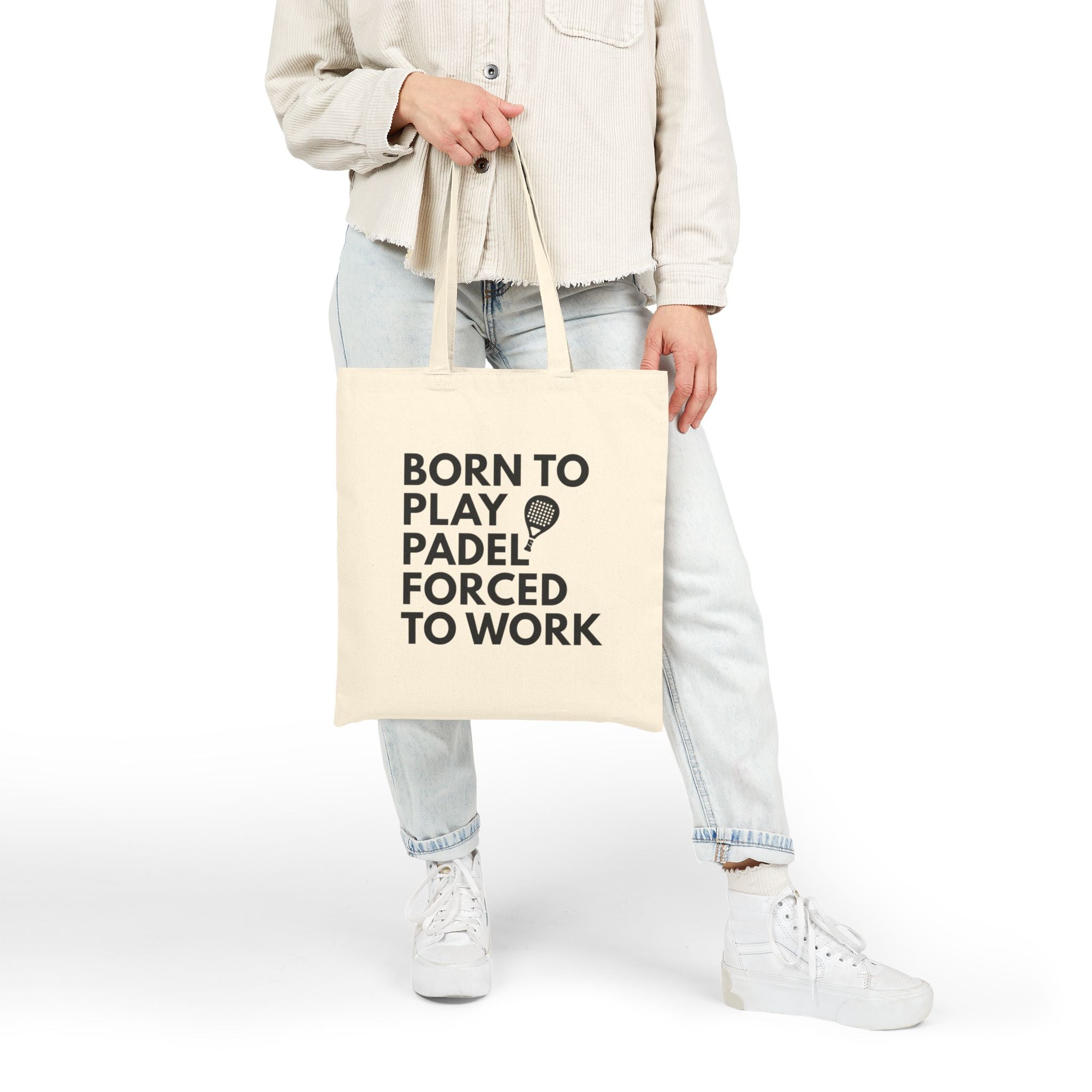 born to play padel tote bag