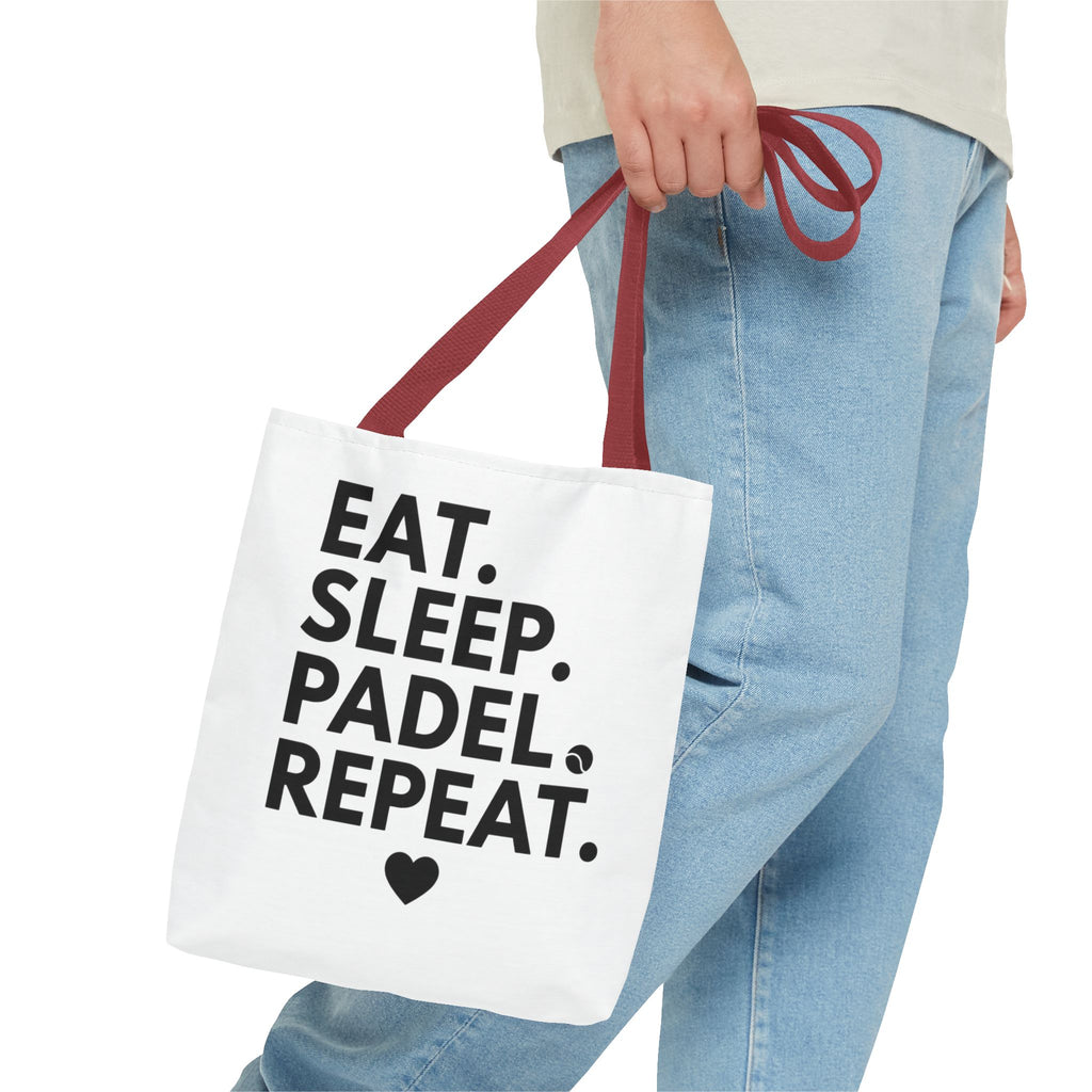 eat. sleep. padel. repeat. tote bag