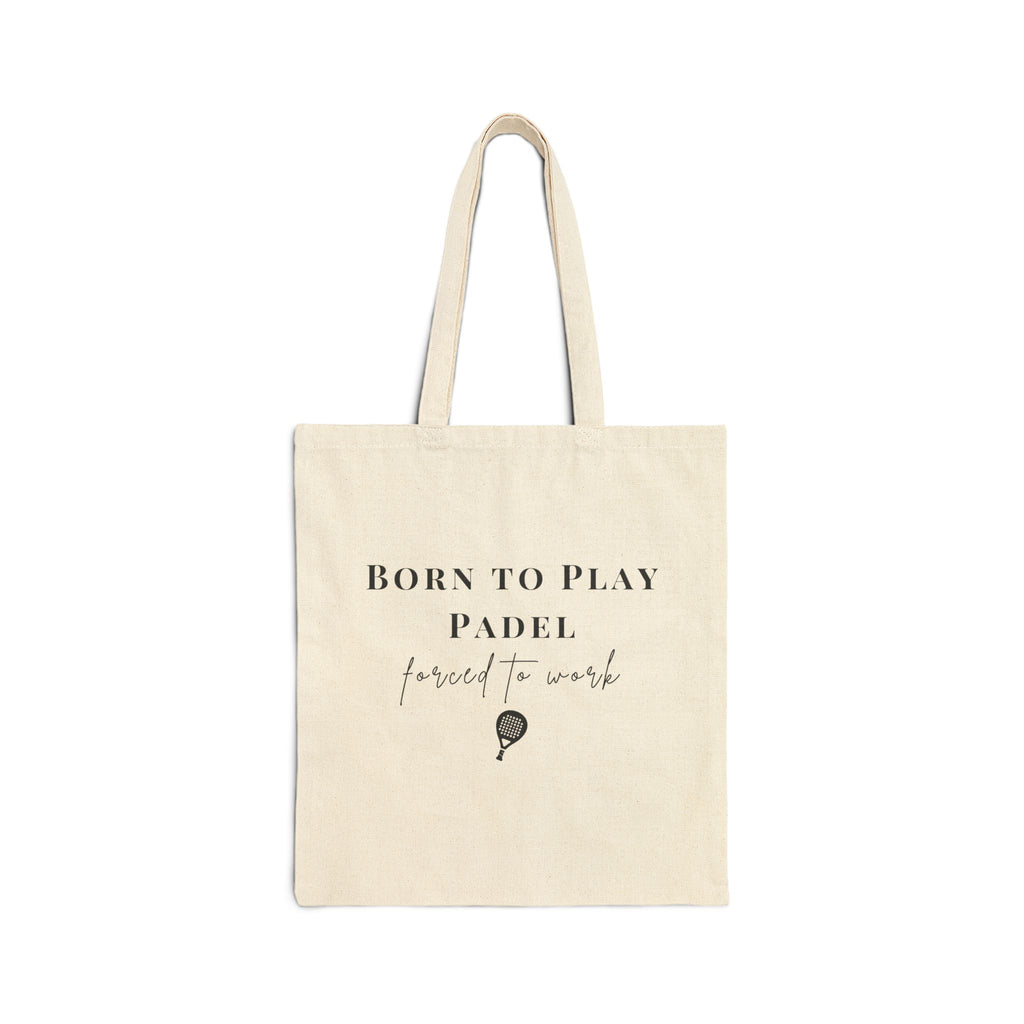 born to play padel tote bag
