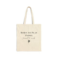 born to play padel tote bag