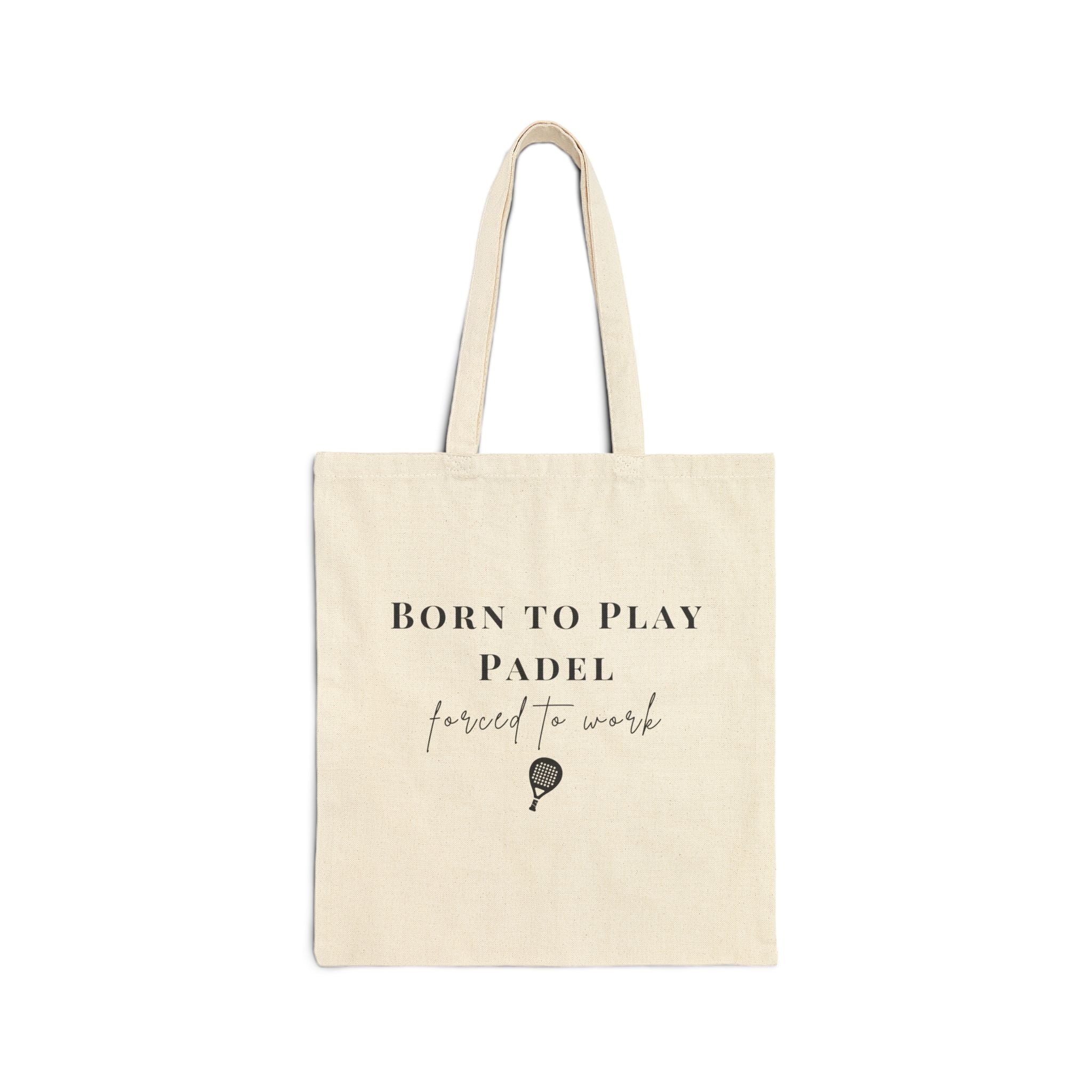 born to play padel tote bag