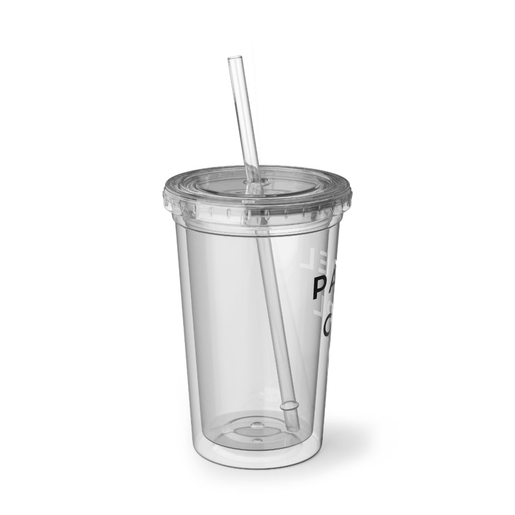 padel girl acrylic tumbler — clear travel cup with straw