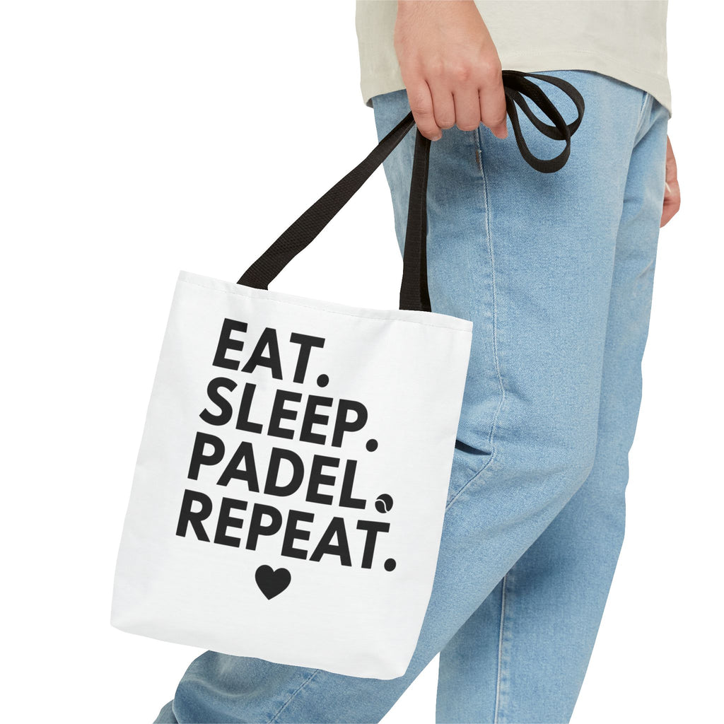 eat. sleep. padel. repeat. tote bag