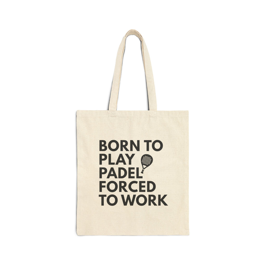 born to play padel tote bag