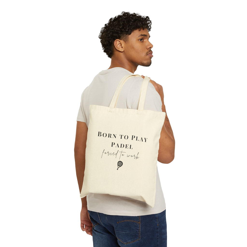 born to play padel tote bag